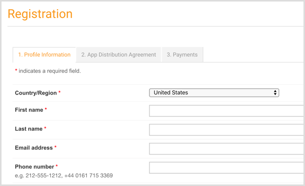 Completați detaliile contului pentru a vă configura contul de dezvoltator Amazon.