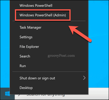 Lansarea unei ferestre Windows PowerShell
