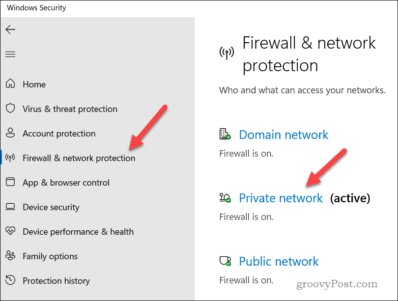 Deschideți proprietățile paravanului de protecție Windows