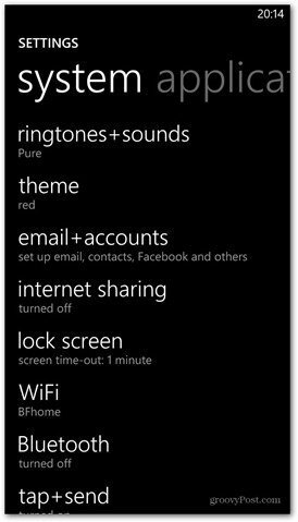 Windows Phone 8 personalizează setările ecranului de blocare