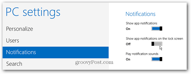 Cum să configurați notificările pentru aplicații Windows 8