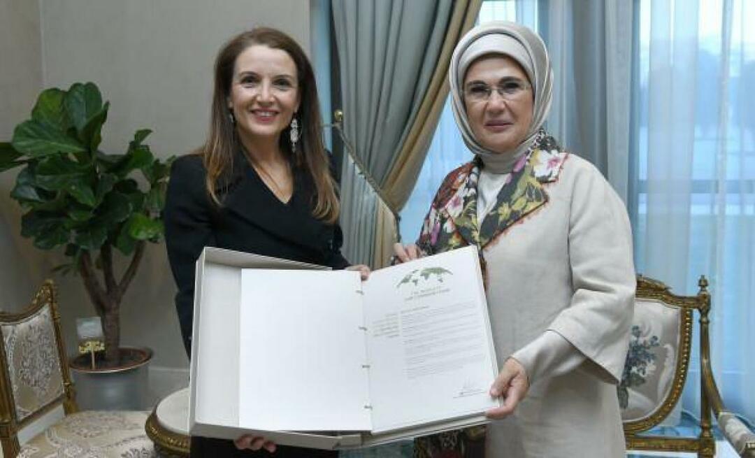 Mulțumirile lui Emine Erdogan Reprezentantei UNICEF în Turcia, Regina de Dominicis