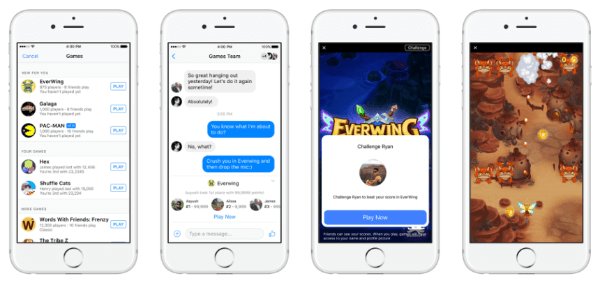 Facebook a lansat Instant Games, o nouă experiență de joc multiplataformă HTML5, pe Messenger și Facebook News Feed atât pentru mobil, cât și pentru web.
