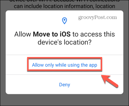 mutați la aplicația ios permiteți locația dispozitivului