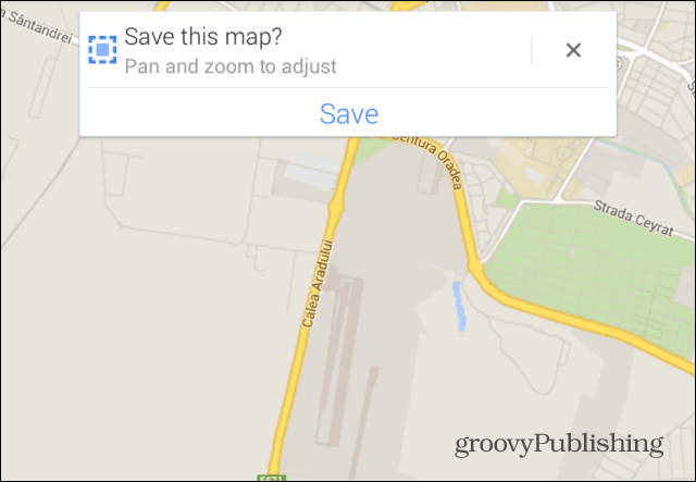 Panoul de economisire Google Maps