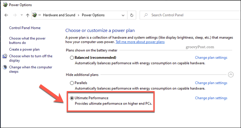 Activați modul de performanță finală în Windows 10