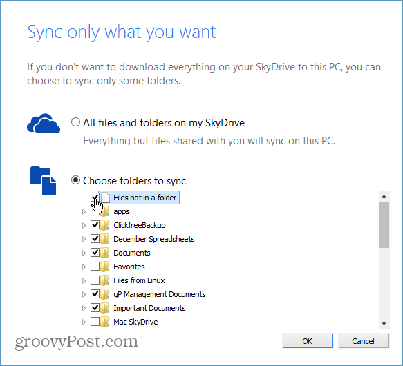 Cum să sincronizați folderele specifice de la SkyDrive la computer