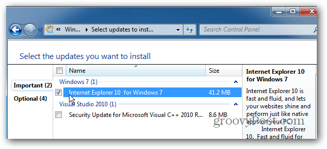 Cum să reveniți la Internet Explorer 9 din Internet Explorer 10 Previzualizare pentru Windows 7