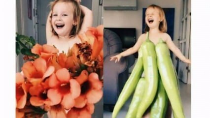 A făcut haine pentru fiica ei din fructe și legume!