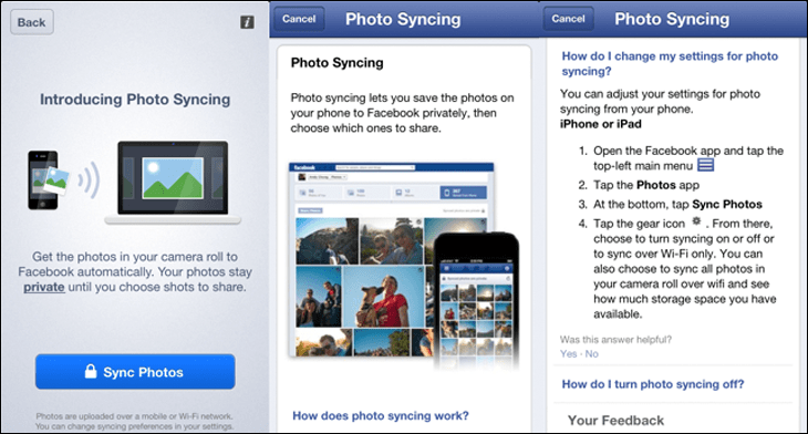 Utilizarea aplicației Facebook Moments pentru gestionarea fotografiilor sincronizate