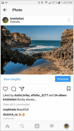 Reclamele Instagram creează promovare cu aplicația