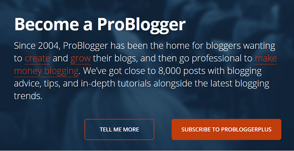 Pagina principală a ProBlogger este diferită pentru noii vizitatori ai site-ului.