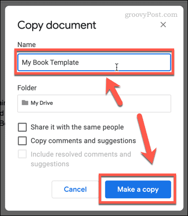 faceți o copie a unui document în Google Docs