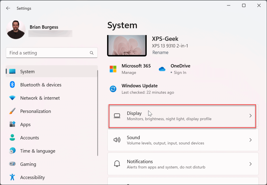 Schimbați rezoluția ecranului pe Windows 11