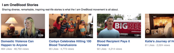 videoclipuri oneblood pe facebook