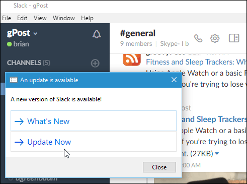Aplicația Windows Slack Desktop actualizată la 2.0.2