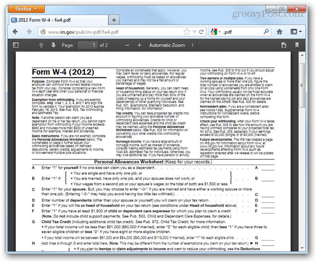 Activați Viewer PDF încorporat în Firefox 15