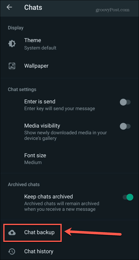 backup chat WhatsApp