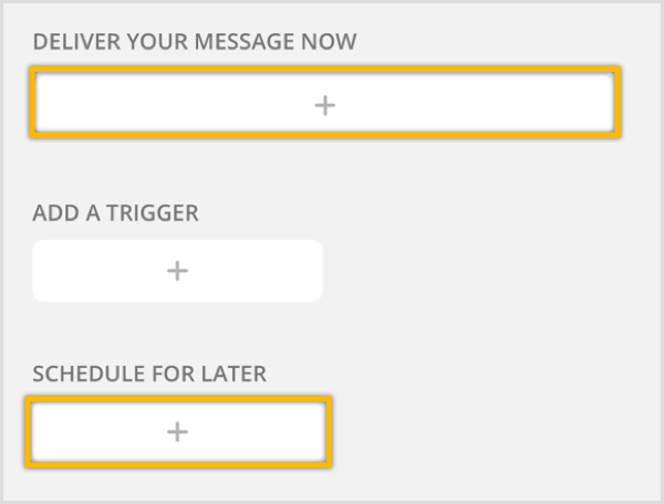 Faceți clic pe butonul + pentru a crea un nou mesaj de difuzare.