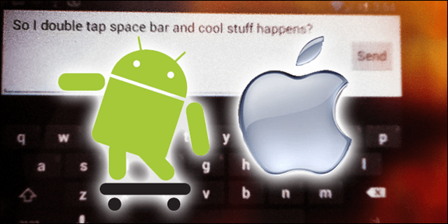 Perioade auto Android și iPhone după propoziție cu dublu spațiu