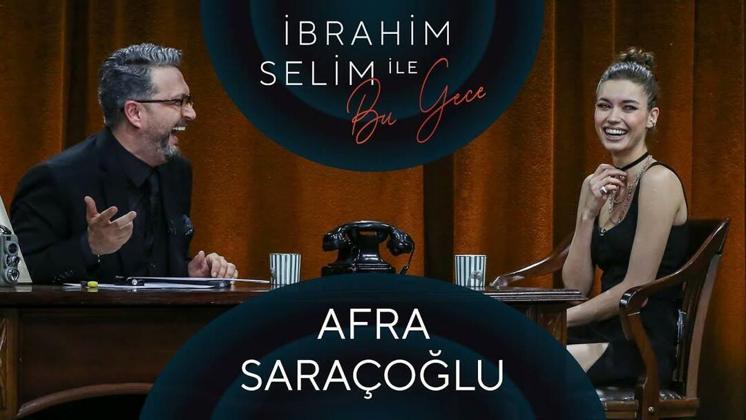 Program în seara asta cu Afra Saraçoğlu İbrahim Selim