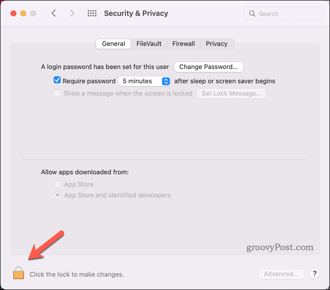 Deblocați setările pe un Mac