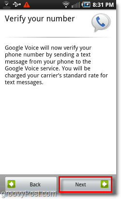 Numărul de verificare Google Voice pe Android Mobile Config