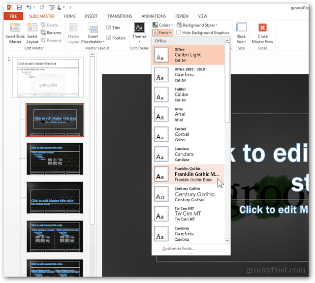 Șabloane Office 2013 Creare Creare design personalizat POTX Personalizare diapozitive diapozitive Tutorial Cum să prezentăm fonturi master Schimbare Configurare 