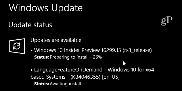 Windows 10 Build 16299-15 Actualizare cumulativă