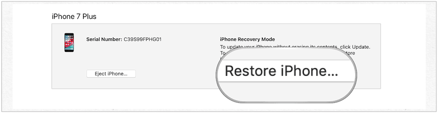 restaurare iPhone