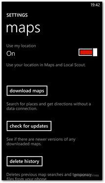 Windows Phone 8 hărți de descărcare