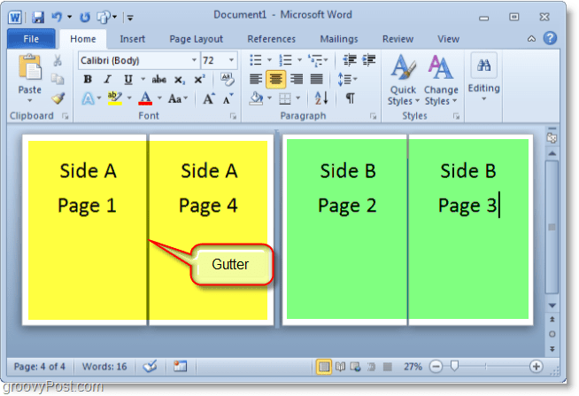 Micosoft Word 2010 Screenshot crearea unei broșuri în Microsoft Word 2010 poate fi un pic dificilă, dar această diagramă ar trebui să vă ajute