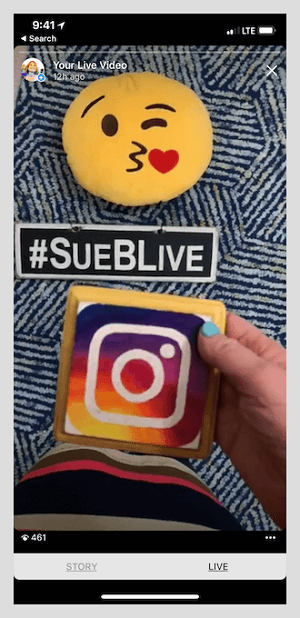 Sue primește o mulțime de implicare prin intermediul poveștilor Instagram.