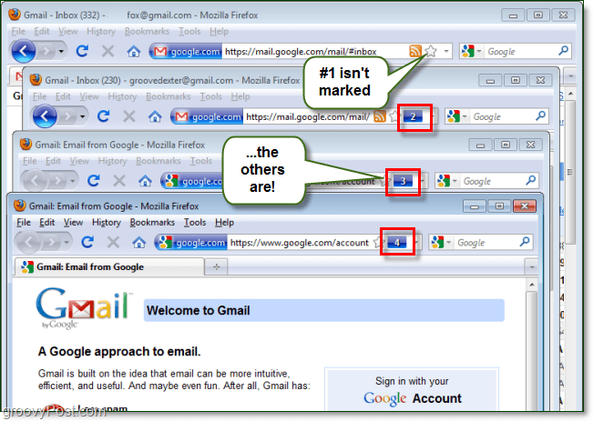 Autentificare la mai multe conturi sau site-uri Gmail folosind Firefox