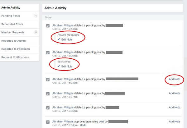 Facebook pare să testeze o nouă funcție de note pentru administratorii grupului Facebook.
