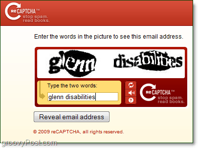 folosind un serviciu captcha pentru a vă proteja și ascunde adresa de e-mail de roboți