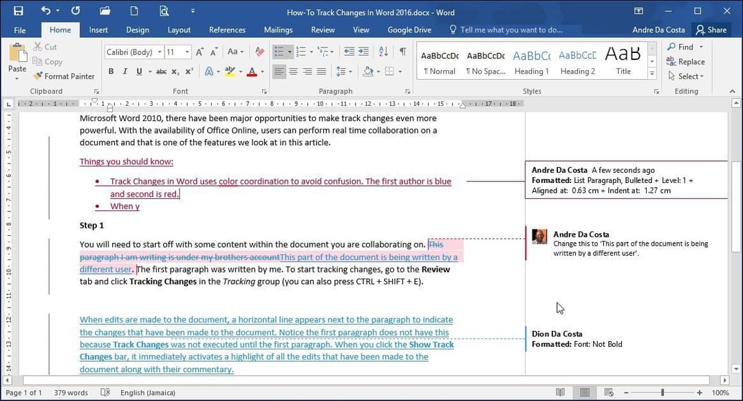 Cum să urmăriți modificările documentelor Microsoft Word