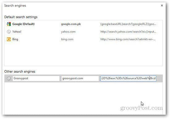 Motoare de căutare Chrome 4