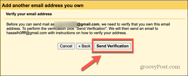 gmail trimite verificare
