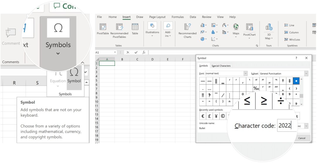 Introduceți simbolul în Microsoft Excel