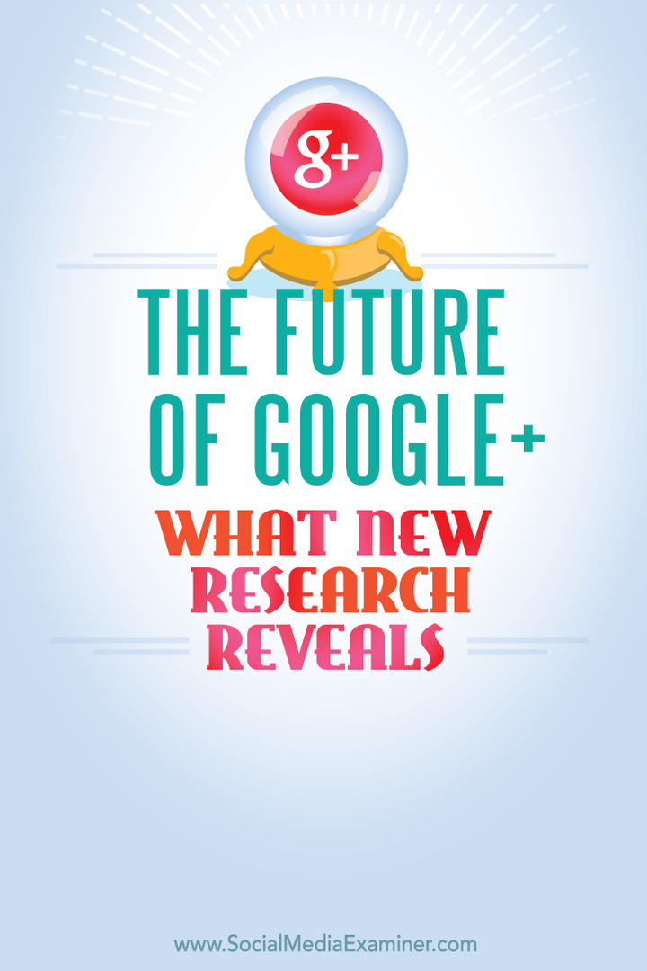 cercetări despre viitorul google plus