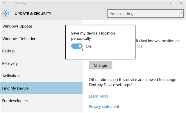 Cum să activați Găsește dispozitivul meu pentru Windows 10