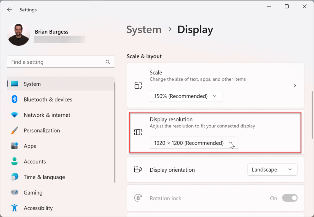 Cum se schimbă rezoluția ecranului pe Windows 11