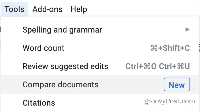 Instrumente Comparați documente în Google Docs