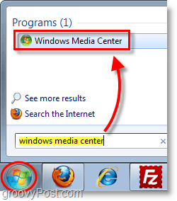 Windows 7 Media Center - deschide Windows Media Center