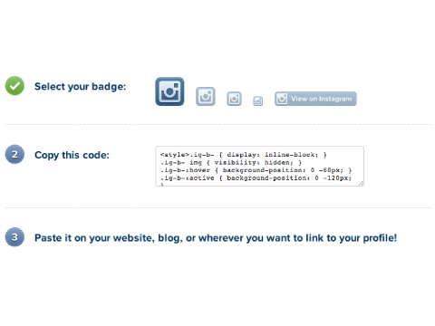 adăugați codul insignei Instagram pe site-ul dvs. web