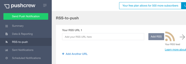 pushcrew adaugă flux RSS