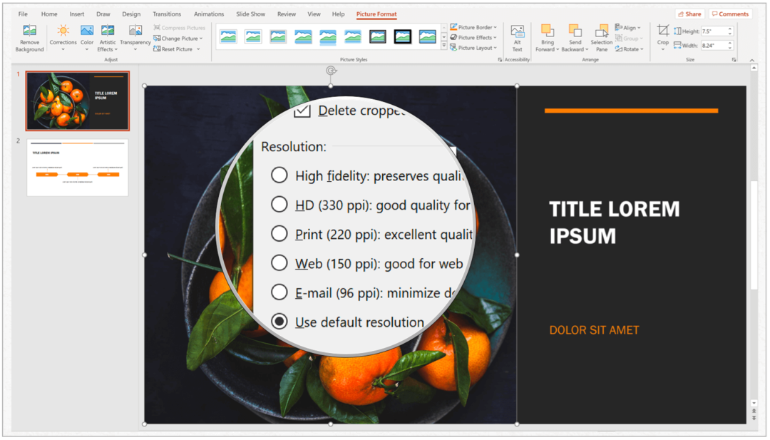 Cum să comprimați imaginile în Microsoft PowerPoint
