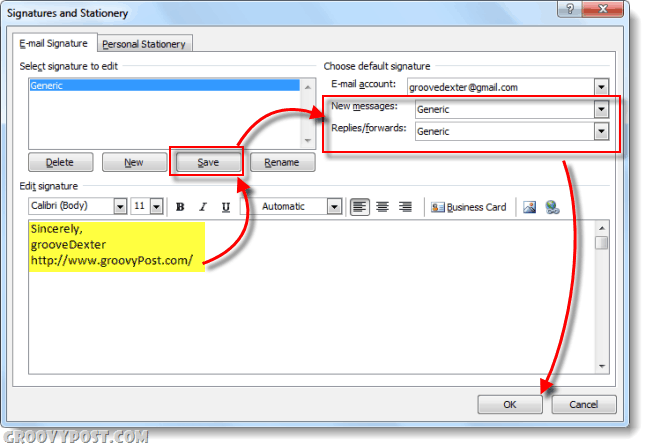 Cum să vă adăugați semnătura la e-mailurile Outlook 2010