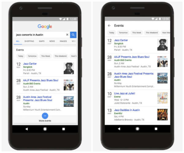 Google și-a actualizat aplicația și experiența web mobilă pentru a ajuta căutătorii web să găsească mai ușor lucrurile care se întâmplă în apropiere, fie acum, fie în viitor.